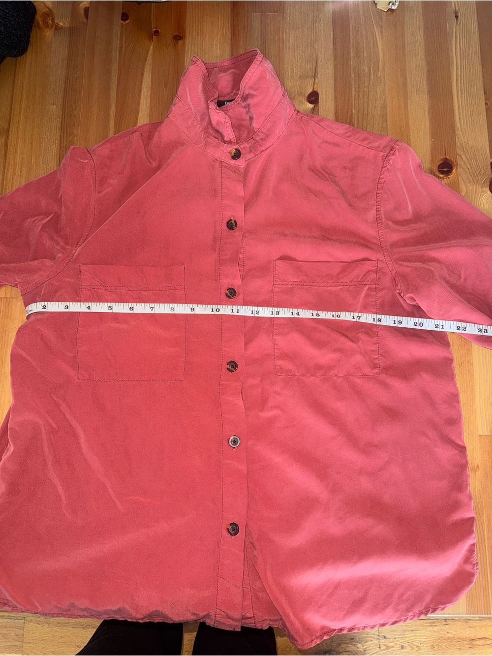 Bershka Coral Button-Down Shirt Jacket